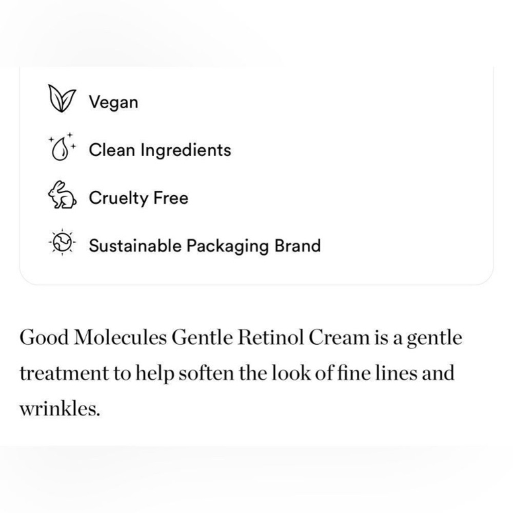 Good Molecules Gentle Retinol Cream Firming, New - Picture 3 of 6